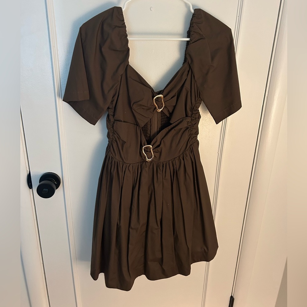 SAMPLE brown dress with cutouts